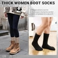 thumbnail image 6 of 5 Pairs Womens Merino Wool Socks Hiking Warm Winter Thick Thermal Crew Cozy Cabin Ladies Gift Comfy Boot Work Socks, 6 of 8