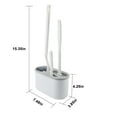 thumbnail image 2 of PATLOLLAV Toilet Bowl Cleaner Brush，Silicone Toilet Brush Scrubber with Brush Bristles Holder Set, Ventilation Slots Base Quick Drying Wall Mounting with No-Slip Long Handle for Bathroom, 2 of 5