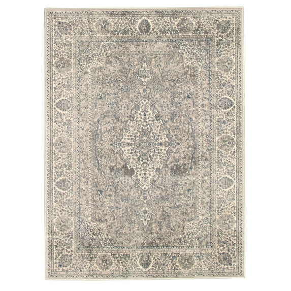 eCarpetGallery Modern Living Room Area Rug, 6'7" x 9'6", Blue, Nora