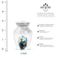 thumbnail image 2 of JAGASY Eagle Small Urns for Human Ashes Keepsake - White Funeral Urn for Ashes Adult Male & Female - Tree Decorative Tiny Cremation Urns for Mom & Dad - Blue Handmade Urns - (3 Inch), 2 of 7