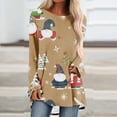 thumbnail image 2 of Aoochasliy Pullover for Women Clothes Christmas Women Sweatshirts Casual Round Neck Loose Blouses Printing Shirts, 2 of 5