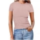 thumbnail image 1 of Eres Más Que una Camisa de Puntuación de Prueba Sexy de Manga Corta Lentejuelas Suelta Camisa de Blusa con Cuello en V, Poliéster, 1 of 6