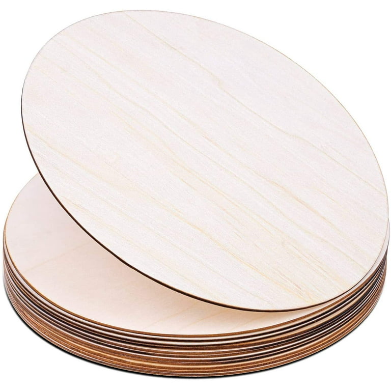 Round Wood Discs For Crafts, Pyrography, Painting And Decorations 
