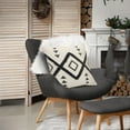 thumbnail image 4 of Ox Bay Diamond Tufted Geometric Cotton Throw Pillow, Black / Off-White, 20 in. x 20 in., 4 of 8