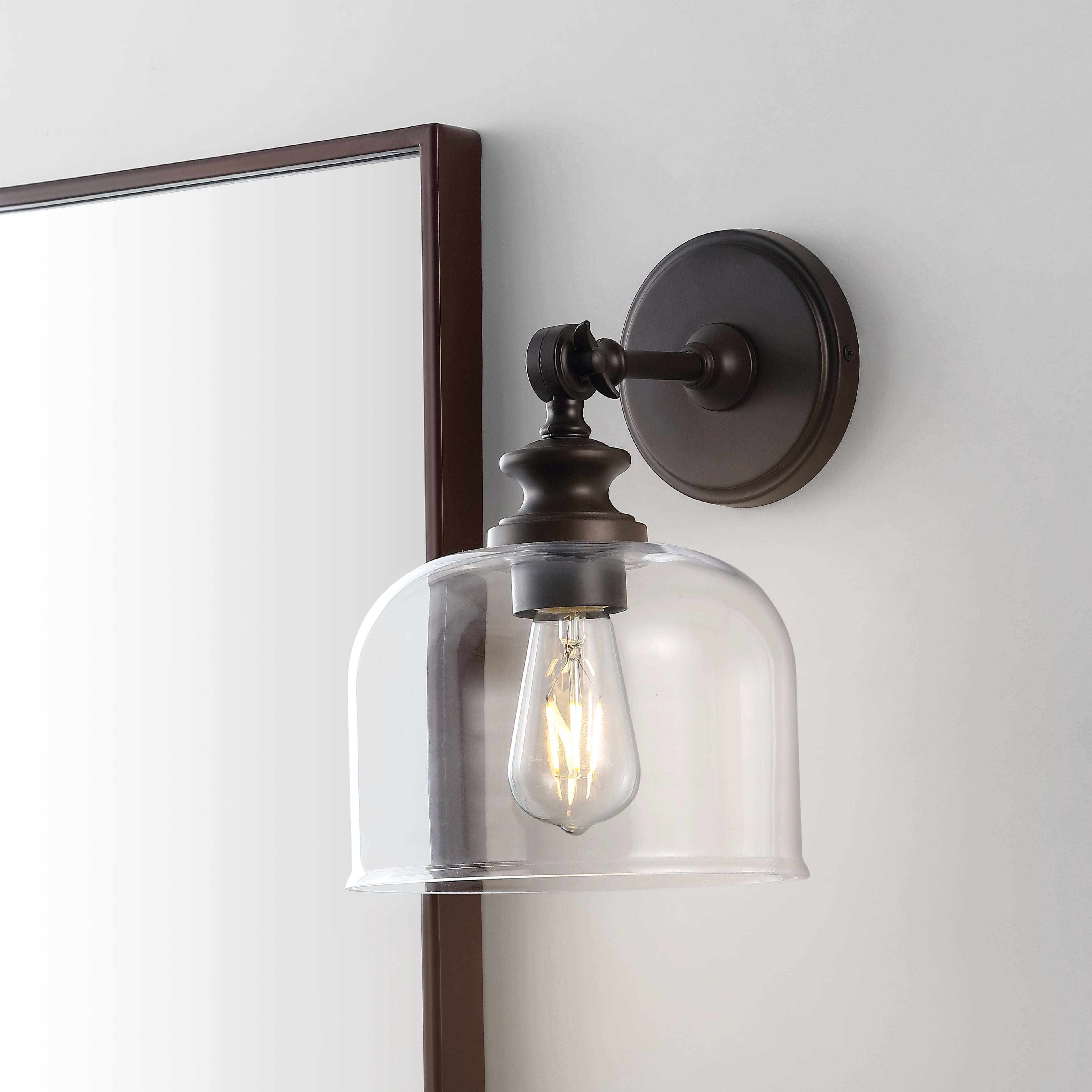 Safavieh Neri Rustic Wall Sconce, Orb/Clear, Set of 2