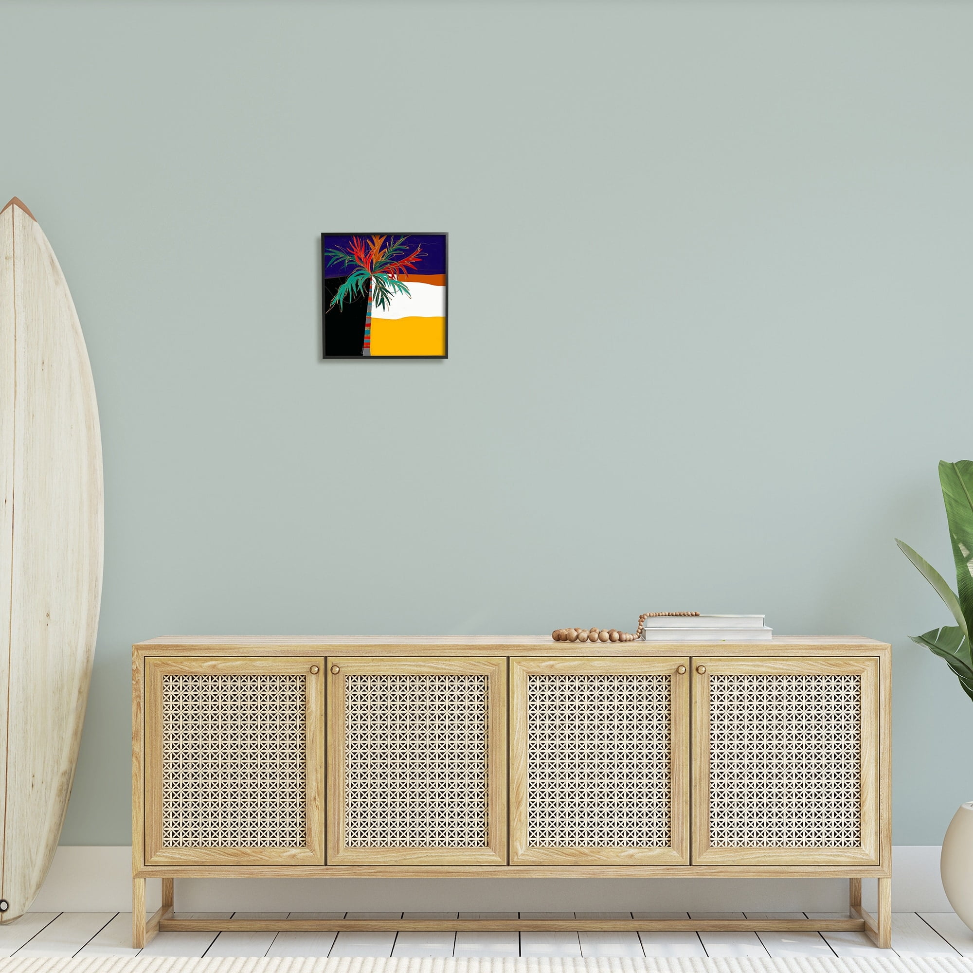 Stupell Industries Abstract Tropical Palm Tree Bold Blocked Pattern, 24 x 24,Design by Third and Wall