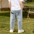 thumbnail image 4 of Edvintorg Boys Jeans Fashion Elastic Waisted Casual Denim Pants with Pockets Streetwear Cargo Pants For Boys 3-12 Years, 4 of 7