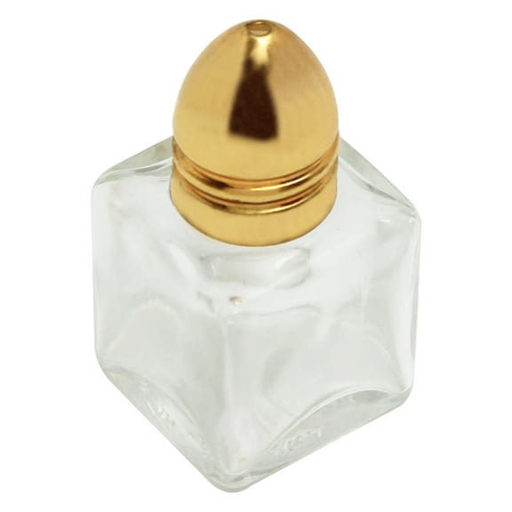 Excellante 1/2 oz gold cube salt & pepper shaker, comes in dozen