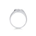 thumbnail image 3 of 10kt White Gold Mens Round Diamond Wedding Band Ring 1/10 Cttw, 3 of 4