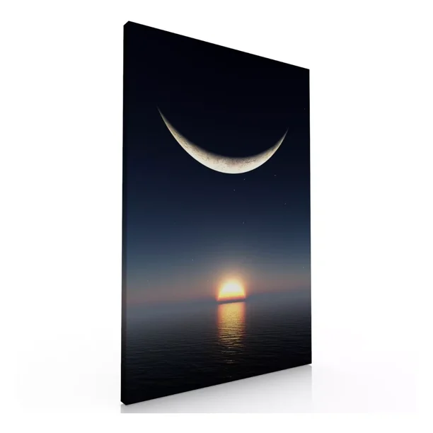 Cuadro Decorativo Moderno Para Sala O Recamara Sol y Luna