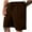 Brown, variant on Dovford Mens Shorts Summer Casual Cotton Linen Shorts Drawstring Elastic Waist Beach Shorts with Pockets Outdoor Fashion