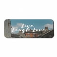 thumbnail image 1 of Live Laugh Love Computer Mouse Pad, Rustic Country Houses with Brick Composition Calming Scenery and a Words, Rectangle Non-Slip Rubber Mousepad Large, 31" x 12" Gaming Size, Multicolor, by Ambesonne, 1 of 2