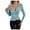 Blue, variant on Hfyihgf Women's Long Sleeve Sweaters Wrap V Neck Pullover Ribbed Knit Slim Fitted Shirts Button Side Decor Asymmetrical Tops(White,L)