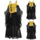 thumbnail image 1 of mfyjkho Vestidos para mujer, Vestido gótico de Halloween para mujer, con tirantes, hombros descubiertos y encaje de malla y retazos Vestidos maxi para mujer m, 1 of 7