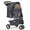 Plaid, variant on Magshion Foldable Pet Dog Stroller with Wheels, Cat Dog Stroller with Storage Basket and Cup Holder for Small and Medium Cats, Dogs, Puppy, Navy Blue