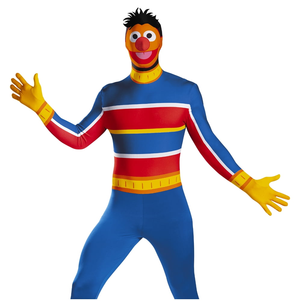 Disguise Sesame Street Ernie Bodysuit Adult Halloween Costume XL