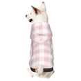 thumbnail image 1 of Balery Pink Checkboard Sudadera con Capucha para Perros Pequeños – Ropa para Mascotas, Disfraz para Perros y Gatos, Ideal para Fiestas y Cosplay-Small, 1 of 7