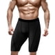 thumbnail image 3 of Mallas cortas de poliéster elásticas para hombre, de secado rápido, para deportes, baloncesto, fútbol, color negro, talla L, 3 of 12