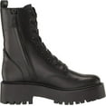 thumbnail image 6 of Sam Edelman Evina Black Leather Lace Up Rounded Toe Chunky Heeled Ankle Boots (Black Leather, 5), 6 of 6