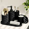 thumbnail image 5 of Hearth & Harbor 24 Piece Bathroom Sets with Shower Curtain, Bathroom Accessories and Shower Caddies, Charcoal, 5 of 8