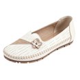 thumbnail image 6 of HEWUQI Orthopedic Shoes for Women Leather Flowers Arch Support Slip on Loafers Lightweight Dress Sneakers Walking Casual Outdoor Flats a-White Size 6.5, 6 of 6