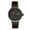 Black/Gunmetal/Dark Brown, variant on Simplify The 7100 Leather-Band Watch W/Date - Black/Silver
