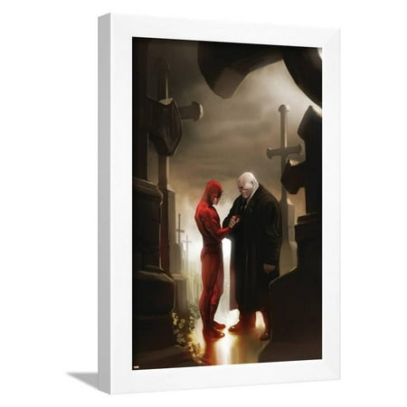 Black Diamond Kingpin - Daredevil No.117 Cover: Daredevil and Kingpin Framed Poster Wall Art