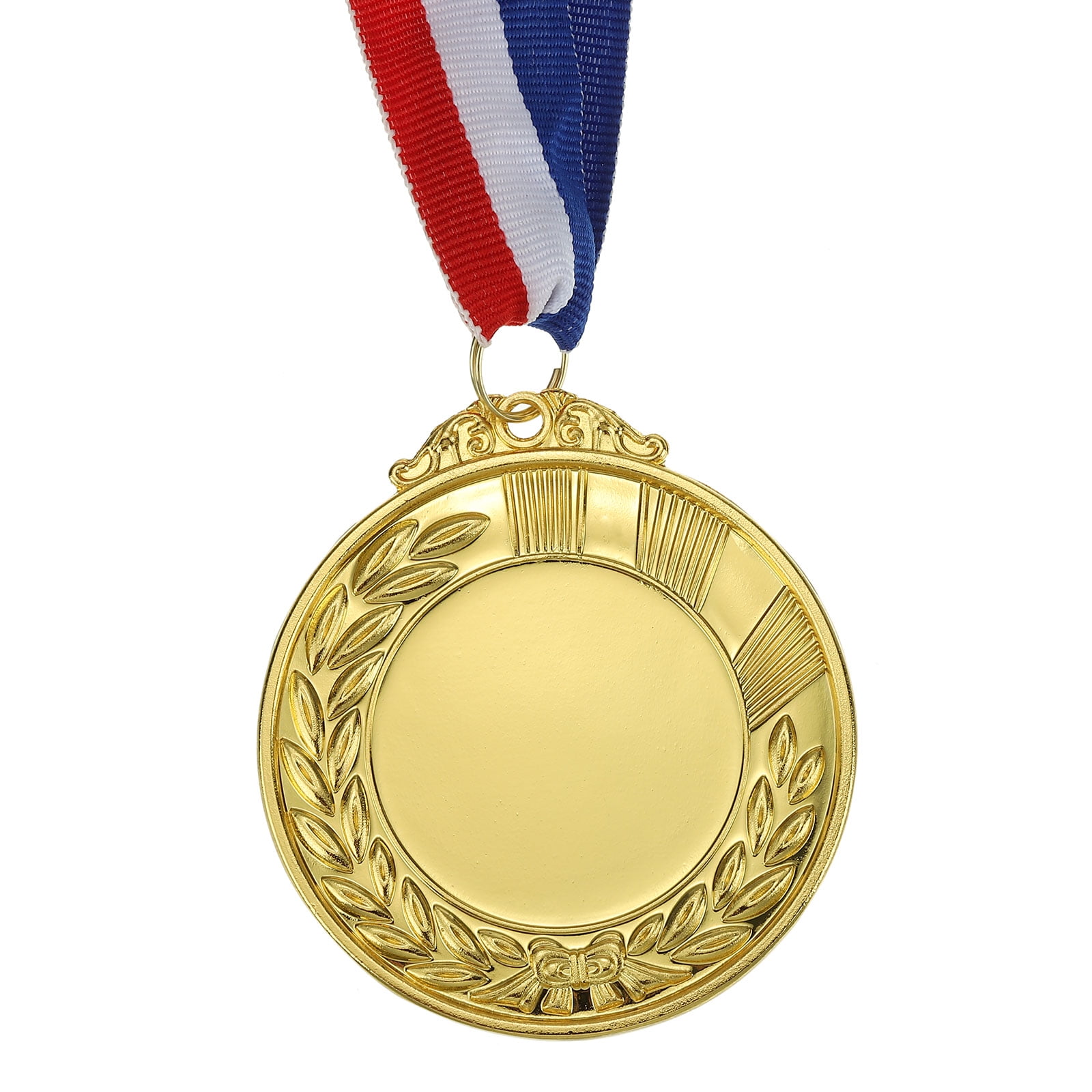 Uxcell Blank Award Medals, 10 Pack Gold Award Medal with Neck Ribbon, Make Your Medals Kit
