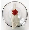 thumbnail image 2 of Fennco Styles Hand Beaded Christmas Poinsettia Napkin Rings, Set of 4 - Red Glass Bead Flower Napkin Holders for Home, Dining Room, Banquet, Family Gathering, Winter Holiday Décor and Special Occasion, 2 of 5