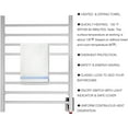 thumbnail image 6 of HEATGENE Towel Warmer, Heated Towel Warmer Rack, Wall-Mounted Hardwired/Plug-in Electric Towel Warmers for Bathroom, Hot Towel Rails - Mirror Polish, 6 of 6