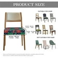 thumbnail image 6 of SEANATIVE Christmas Chair Covers Set of 2 Square Chair Seat Covers for Dining Room Dinning Chair Upholstered Cover with Elastic Band Farmhouse Chair Protective Covers Xmas Home Decor, 6 of 7