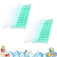 thumbnail image 1 of Bandeja para cubitos de hielo con tapa, duradera y fácil de liberar para bebidas frías y jugos, 1 of 5