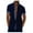 Navy, variant on Mens Plus Size Shirts Casual Short Sleeve Cuff Collar Contrasting Colors Shirt Turndown Collar Blouse T-shirt