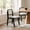 black, variant on 2 Pieces Ratten Dining Chairs with Flippable Back Kitchen Restaurant Acorn