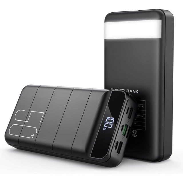 TEMOGU-Power Bank Fast Charging 50000mAh - 22.5W Portable Charger Huge Capacity External Battery Pack USB C Quick Charge with 4 Outputs & 3 Inputs LED Display Huge for iPhone, Samsung, iPad etc (Blac