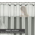 thumbnail image 5 of Dainty Home Complete 2 in 1 Waffle Weave Hotel Spa Style Fabric Shower Curtain Snap On/Off Waterproof Detachable Liner Set, 72 inch wide x 72 inch long in Silver, 5 of 12