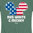 thumbnail image 3 of Disney - Americana - Red White And Mickey - Women's Short Sleeve Graphic T-Shirt, 3 of 5