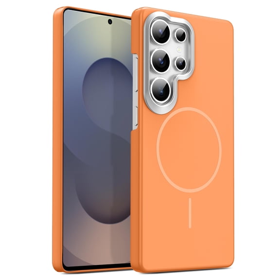 For Samsung Galaxy S26 Phone Case,Compatible with Mag-safe,Ultra Slim Anti-Scratch Protection,Shockproof Anti-fall Rugged Thin Fit Lightweight Drop Protection Durable Phone Case,Orange