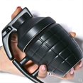 thumbnail image 2 of Creative Funny Grenade Water Bottle with Lid Funny Gifts Novelty Grenade Designed Ceramic Coffee Mug Thermos Cup (grenade cup black,301-400ml), 2 of 7