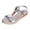 2Silver, variant on Espadrilles for Women Open Toe Wedge Sandals Boho Braided Band Beaded T-Strap 2026 Beach Vacation Shoes White Size 6.5