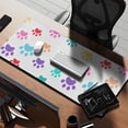 thumbnail image 2 of Long Mouse Pads for Desk,Colorful Dog Paw Footprint Desk Mats on Top Of Desks, Desk Mouse Pad Extra Large with 3mm Non-Slip Base and Stitched Edge for Gaming,Office,Work,Home 35.4"x15.7", 2 of 6