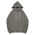 thumbnail image 2 of Lmnyox Casual Solid Sweatshirts for Women Long Sleeve Fashion Drawstring Hoodies with Pocket Oversized Pullover, 2 of 5