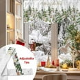 thumbnail image 5 of Christmas Tie Up Valances Curtain, Christmas Tree Houses Fox Animal Winter Adjustable Rod Pocket Short Window Treatment Tie Up Curtains Valances for Kitchen Living Room Bathroom 42x12 In, 5 of 9