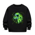 thumbnail image 6 of NAISIBABY Boys Sweatshirt, Long Sleeve Astronaut Moon Prints Crew Neck Casual Pullover Tops Black 8-9T, 6 of 8