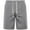 Gray, variant on Jophufed Fashion Plus-Size Man Solid Elastic Waist Loose Pockets Bandage Short Pants