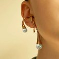 thumbnail image 3 of Pendientes de mujer, pendientes de oreja, pendientes de oro no perforantes, pendientes finos irregulares para mujeres y hombres, 3 of 5