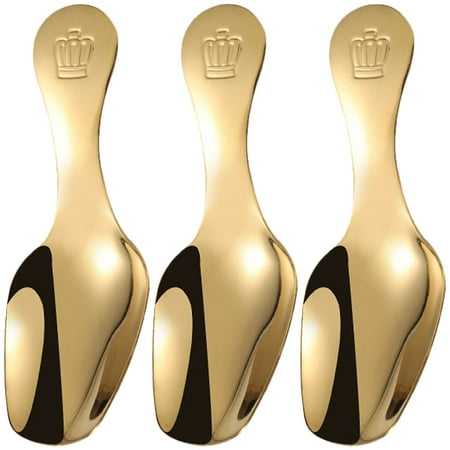 

3Pcs Compact Tea Scoops Multi-function Coffee Spoons Household Stainless Steel Scoops Home Supply
