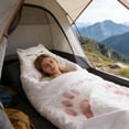 thumbnail image 4 of Cat Sleeping Bag for Human, Adult Sleeping Bag, 70X30 in, Wearable Sleeping Bag, Plush Fleece, Winter Cabin Getaways, Tan White, 1 Pc, 4 of 6