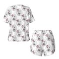 thumbnail image 5 of Picia Poodle Dog Pajamas Sets for Women Soft Short-Sleeved Pjs with Lounge Shorts Two Piece Sleepwear-4X-Large, 5 of 9