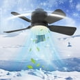 thumbnail image 4 of Socket Fan Light Ceiling Fans with Lights and Remote, 3-Speed Wind Control, Small Ceiling Fans for Bedroom, Kitchen, Garage, Closet,Living Room (Black), 4 of 6